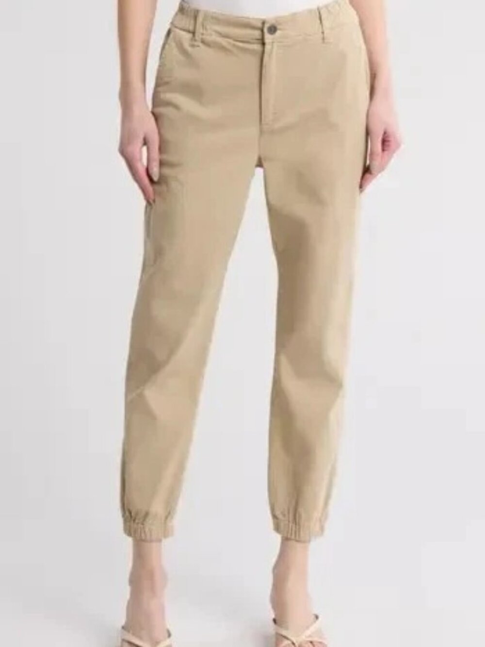 AG Caden Joggers Tailored Trouser Pockets High Rise Dry Dust Beige Tan 24 NWOT